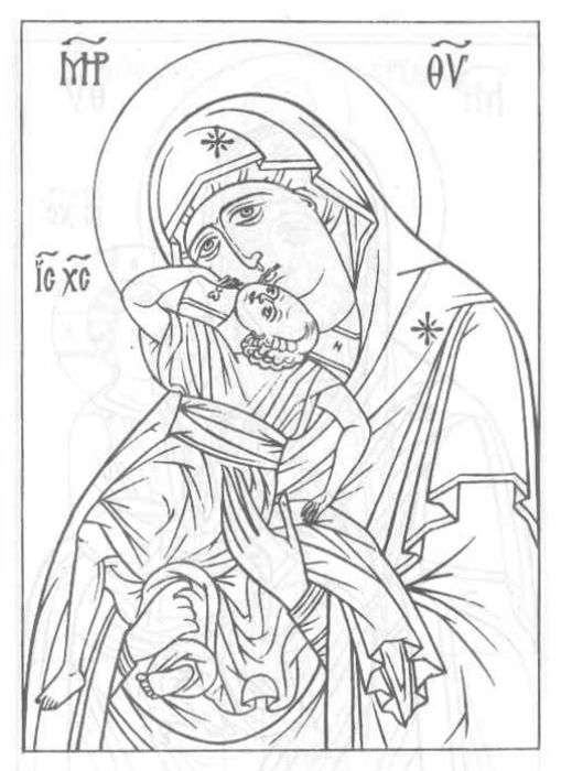  Прорись (Икона Божьей Матери ВЗЫГРАНИЕ 1795 г. )